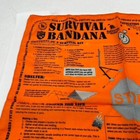 Dnr Survival Bandana Emergency Orange Handkerchief Outdoor Fire Shelter Safety