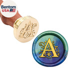 Initial Alphabet A Wax Seal Stamp Kit  Classic Retro Letter Sealing Stamp With 2