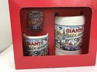 Vintage New York Giants Nfl Football Cartoon 3 Piece Cup Gift Set New In Box
