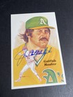 Signed Catfish Hunter  Athletics  9th No 198 Perez Postcard 09653   Sid