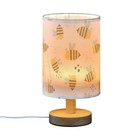Bedside Table Lamp Cute Bee Dot Nightstand Lamp With Wood Base Night Light Li   