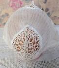 Antique Fine Lace Netting   Tatting Lace Baby Bonnet