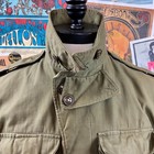 Vtg 40s Wwii Era Og Green M43 Cotton Sateen Army Military Field Combat Jacket