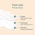 Rael Organic Cotton Cover Sanitary Napkins With Wings  Unscented  Large Size
