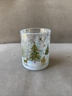 Yankee Candle Holiday Lights Crackle Glass Votive Or Tealight Holder   Reindeer