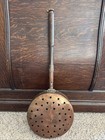 Antique Copper Bed Warmer Pan Embossed Heart Tree Wood Handle 30  Bassinoire