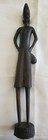 Vintage African Hand Carved Ebony Wood Tourist Figurine 1970s