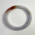 53 5mm Id Natural 100  Lavender And Red Jadeite Jade Bangle Bracelet Certified