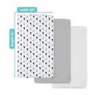 American Baby Company 3 Pack 100  Natural Cotton Fitted Crib Sheets 52  X 28  -