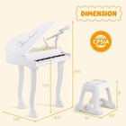 37 Keys Kids Piano Keyboard Toy Toddler Musical Instrument W  Stool   Microphone