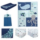 Lambs   Ivy Oceania 6-piece Crib Bedding Set - Blue  Gray  White  Aquatic