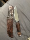 Pal Rh 34 Vintage Fixed Blade Knife   Wood Pommel