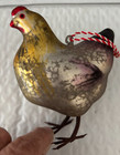 Cottagecore Farmcore Chicken Glass Ornament Gold Silver   Purple Hen 5   