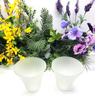 Vintage Frosted Satin Torchiere Lamp Shade     2  Fitter Replacement