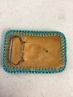 Vintage Native American Seed Bead Belt Buckle 3 l X4 w Braided Frame  Multicolor