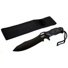 12   Hunting Knives Steel Blade Silver   Black Knife Nylon Sheath