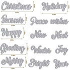 Hying Christmas Words Cutting Dies For Card Making  Xmas Greeting Words Die C   