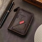 Mens Rfid Blocking Leather Wallet Credit Card Id Holder Zipper Purse Waterproof