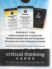 Critical Thinking Cards 24 Logical Fallacies 24 Cognitive Biases - New  Sealed
