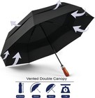 Large Folding Golf Umbrella - Compact Mens Umbrellas Travel Rain And Windproof 5