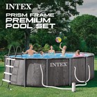 Intex Greywood Prism Frame 15ft X 48in Premium Above Ground Pool Set With Pump