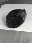 Glass Rock Slag Black ruby Red  6 5 Inches Display Or Aquarium Mid-century