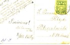 Latvia 1930 Greetings Postcard W unreadable Cancel