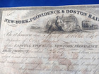 Rare  1836 New York Providence   Boston Railroad Co 100 Stock Share