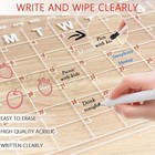 2 Pack Magnetic Fridge Calendar Acrylic Dry Erase Board Monthly Weekly 5 Markers