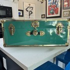 Vintage Kelly Green Steamer Trunk 12x30 Inches 