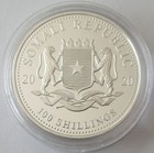 Somalia 100 Shillings 2020 Elephant 1 Oz Silver