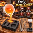 6pcs Gold Silver Copper Melting Casting Kit Graphite Ingot Mold Refining Tools