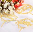 12-pack Glitter Birthday Cake   Cupcake Toppers     Sparkling Party Dessert Picks