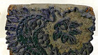 Vintage Dark Carved Wood Textile Batik Stamp Block Paisley Floral Design