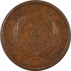 1864 Two Cent Piece  Small Motto - High Grade Example  Porous 