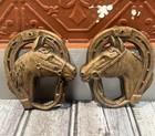 Horseshoe And Horse Head Pair Of Wall Hangings Farm Stable Decoration Set Of  2 
