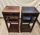 19th Century Antique Chinese Tea Table Pair  Circa 1800-1849 Original Finish 