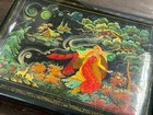 Vintage Antique Russian Lacquer Box 1950s Vopilkova Palekh Sadko Father Frost
