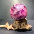 386g Natural Fluorite Quartz Crystal Sphere Energy Healing Reiki Ball   S