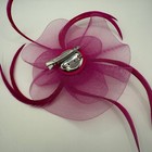 Fuchsia Feather Flower Hair Clip Fascinator Headband Bridal Wedding