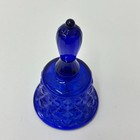 Vintage Fenton Daisy   Button Cobalt Blue Glass Bell 5 