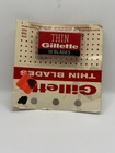 Vintage Thin Blade Double Edge Safety Razor Blades 10 In Unopened Pack Gillette