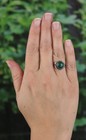 Sterling Silver Malachite Ring Size 5 1 2 Woman Child Teen Pinky
