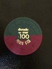  100 Dorado Del Mar Puerto Rico Casino Chip   very Rare    200 Catalog Value  