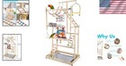 Large 4-layer Parrot Playground - Safe Play Gym For Cockatiels   Lovebirds