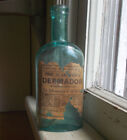 1870s Anderson s Dermador Emb With Label For Man Or Beast Deep Aqua Oval Bottle
