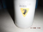 Vintage German Ganter Bier 0 5 Litre Porcelin Gray Beer Mug  gently Used 