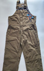Ridgecut Overalls Men Size L Short Brown Insulated Heavy Super Weight Bib Nwt