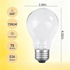 75 Watt Incandescent Light Bulbs  A19 Shatter Resistant Rough Service Light