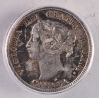 1858 Small Date Canada 5 Cents Silver - Anacs Vf30 Details